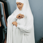 White Khimar Switch Cotton Fabric