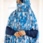 khimar Navy Blueprint Royal Silk Fabric