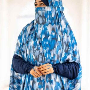 khimar Navy Blueprint Royal Silk Fabric