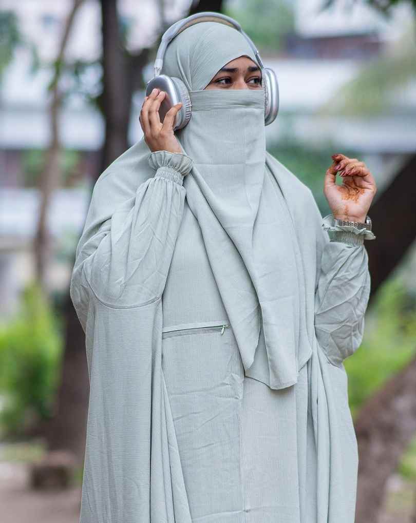 Mint Khimar Switch Cotton Fabric