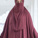 Coffee Khimar Switch Cotton Fabric