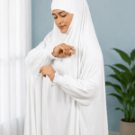 White Khimar Switch Cotton Fabric